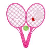 Duckiez Tennisset met bal en shuttle - thumbnail