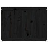 Wasmand 88,5x44x66 cm massief grenenhout zwart - thumbnail