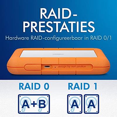 LaCie Rugged Raid Shuttle 8TB Mobile Drive USB-C USB 3.1