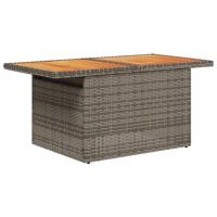11-delige Loungeset met kussens poly rattan grijs - thumbnail