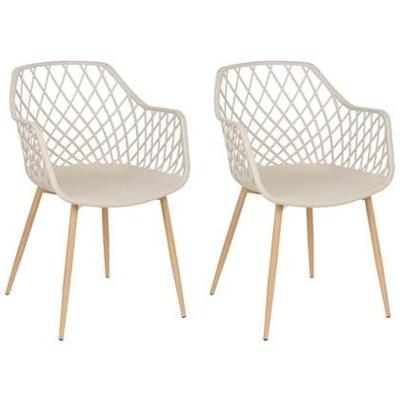 Beliani - NASHUA - Eetkamerstoel - Beige - Synthetisch materiaal Beliani - NASHUA - Eetkamerstoel - Beige - Synthetisch materiaal