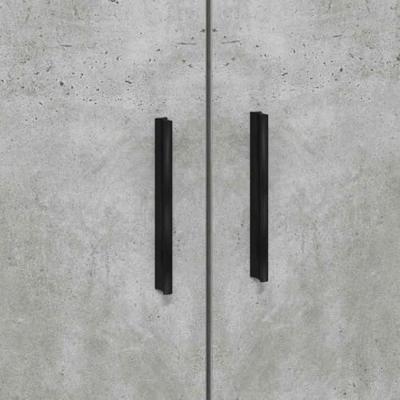 Opbergbedframe met opslag Betongrijs 80 x 200 cm Bewerkt hout