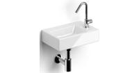 Fonteinset Clou InBe Rechthoek 36x24.5x9cm Keramiek Glans Wit Toiletkraan Sifon Plug - thumbnail