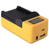 Compacte oplader voor Canon accu LP-E6, LP-E6N en LP-E6NH - met LCD en USB aansluiting - thumbnail