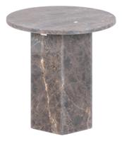 Bendt Ronde Bijzettafel 'Lasonya' Marmer, 50cm, kleur Bruin - thumbnail