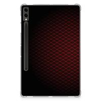 Samsung Galaxy Tab S9 Plus Hippe Hoes Geruit Rood - thumbnail