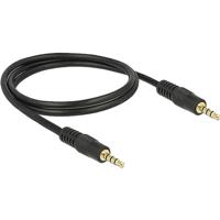 DeLOCK 3,5 mm male > 3.5 mm male kabel (zwart, 1 meter) - thumbnail