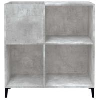 Platenkast 84,5x38x89 cm bewerkt hout betongrijs - thumbnail