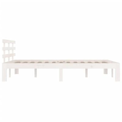 Bedframe massief hout wit 160x200 cm