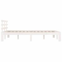 Bedframe massief hout wit 160x200 cm - thumbnail