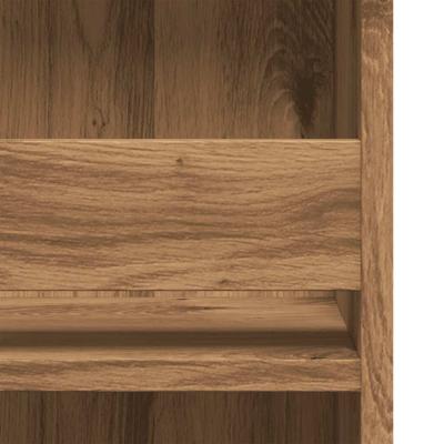 Bartafel met opbergrek 102x50x103,5 cm artisanaal eikenkleurig