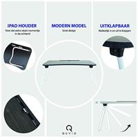 QUVIO Bedtafel voor laptop, onbijt of boek - Uitklapbaar - Zwart - thumbnail