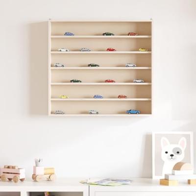 Houten verzamelvitrine met 6 planken 60x8,5x55 cm Houten verzamelvitrine met 6 planken 60x8,5x55 cm
