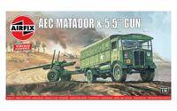 Airfix 1/76 AEC Matador & 5.5" Gun - thumbnail
