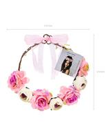 Haarband Bloemen Roze/Wit Luxe - thumbnail