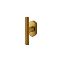 Hardbrass Raamkruk draaikiep T-model Mila ovaal - messing getrommeld - thumbnail