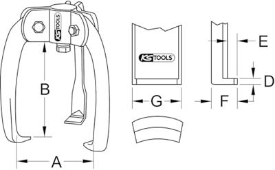 KS Tools 6300018 Poelietrekker Aantal haken: 3