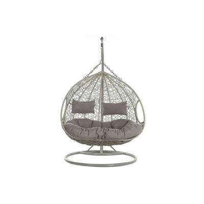 Hangende tuinstoel DKD Home Decor 133 x 80 x 110 cm Grijs Synthetische rotan Aluminium