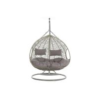 Hangende tuinstoel DKD Home Decor 133 x 80 x 110 cm Grijs Synthetische rotan Aluminium - thumbnail
