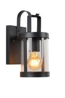 Lucide LINDELO - Wandlamp Binnen/Buiten - 1xE27 - IP23 - Zwart - thumbnail