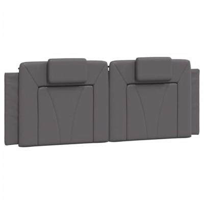 Bedframe met LED-verlichting kunstleer grijs 120x200 cm