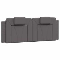 Bedframe met LED-verlichting kunstleer grijs 120x200 cm - thumbnail