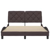 Bedframe zonder matras stof donkerbruin 140x200 cm - thumbnail