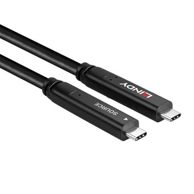 Lindy 43399 USB 3.2 Gen 1 Fiber Optic Hybrid 5Gbps 60W USB Type-C 15m