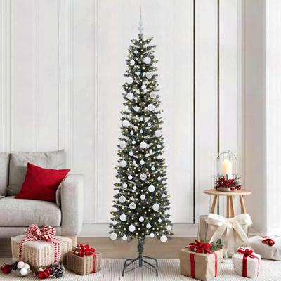 Kunstkerstboom met 300 LED Groen 210 cm PVC en Plastic en Staal