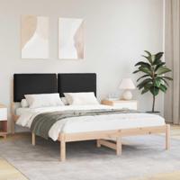 Bedframe met Gevoerd Hoofdgedeelte Zwart 160 x 200 cm - thumbnail
