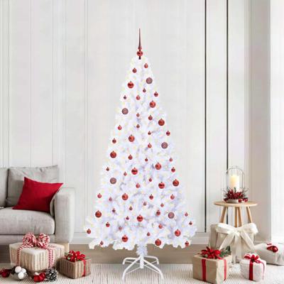Kunstkerstboom met 300 LED Wit 210 cm PVC en staal