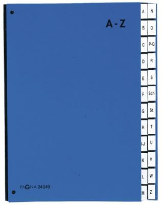 PAGNA Lessenaarordner 24249-02 PAGNA DIN A4 A-Z Karton/Papier laminiert Hardkarton Blauw DIN A4 Aantal vakken: 24 A-Z PAGNA Lessenaarordner 24249-02 PAGNA DIN A4 A-Z Karton/Papier laminiert Hardkarton Blauw DIN A4 Aantal vakken: 24 A-Z