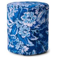 Essenza Yfke Poef Leather Cobalt Blue - thumbnail