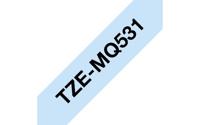 Brother TZe-MQ531 Labeltape pastel Kunststof Tapekleur: Pastelblauw Tekstkleur: Zwart 12 mm 4 m - thumbnail