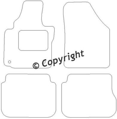 Automatten passend voor VW Caddy 2004-2014 1x schuifdeur 4-de BL1940964