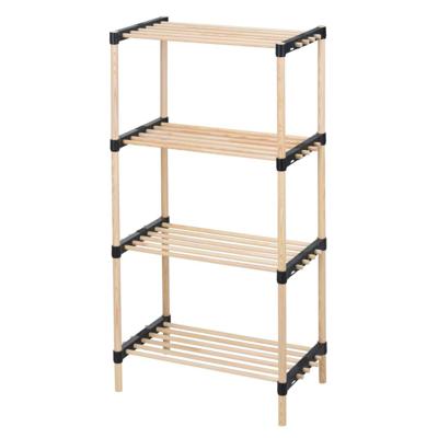 Storage Solutions schoenenrek met 4 schappen 49x28x92,5 cm hout