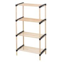 Storage Solutions schoenenrek met 4 schappen 49x28x92,5 cm hout - thumbnail