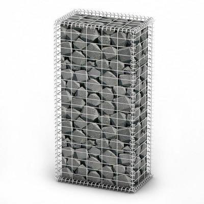 VidaXL Schanskorf met deksels 100x50x30 cm gegalvaniseerd draad