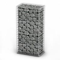 VidaXL Schanskorf met deksels 100x50x30 cm gegalvaniseerd draad - thumbnail