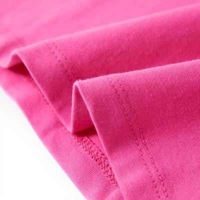 Kindershirt met kapmouwen 128 donkerroze Kindershirt met kapmouwen 128 donkerroze