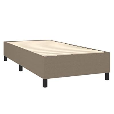 Boxspring met matras stof taupe 80x200 cm