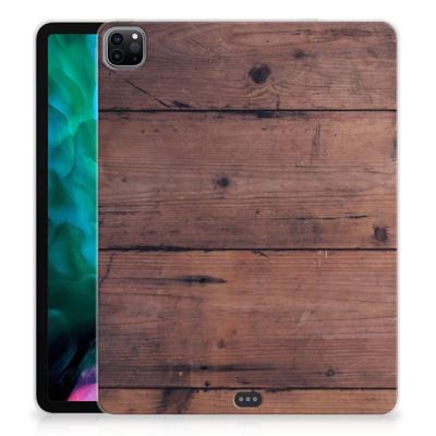 iPad Pro 12.9 (2020) | iPad Pro 12.9 (2021) Silicone Tablet Hoes Old Wood