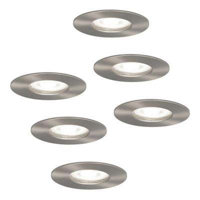Set van 6 Bari LED inbouwspots - 4 Watt 345 Lumen - 6500K daglicht wit - GU10 - Dimbaar - Rond - IP64 Waterdicht - RVS - Voor binnen, buiten en badkamer Set van 6 Bari LED inbouwspots - 4 Watt 345 Lumen - 6500K daglicht wit - GU10 - Dimbaar - Rond - IP64 Waterdicht - RVS - Voor binnen, buiten en badkamer