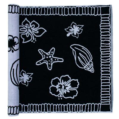 The One Towelling Strandhanddoek Hawaii 90 x 190cm Black / White The One Towelling Strandhanddoek Hawaii 90 x 190cm Black / White
