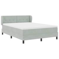 Boxspringbed met donkergrijs fluwelen matras 80x200 cm - thumbnail