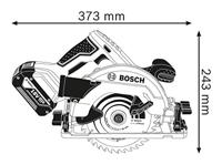 Bosch Professional GKS 18V-57 G Accu-cirkelzaag Zaagdiepte 90° (max.) 57 mm Incl. 2 accus, Incl. lader, Incl. koffer, Incl. parallelaanslag 18 V 4 Ah - thumbnail