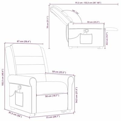 Sta-op-massagestoel verstelbaar stof taupe