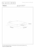 Lucide TRACK Startvoeding - 1-fase Railsysteem / Railverlichting - Enkel/Dubbel -Wit (Uitbreiding) - thumbnail