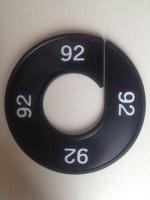 Maatring 9cm zwart/wit 92 - thumbnail