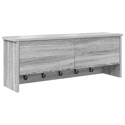 Wandgemonteerde kapstok met plank Grijs sonoma 80 x 20 x 30 cm Wandgemonteerde kapstok met plank Grijs sonoma 80 x 20 x 30 cm